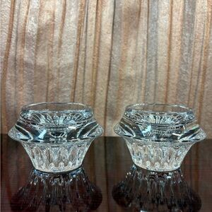 Vintage Gorham Crystal Candle Holders for Taper Votive Tea-light West Germany